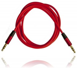 Hq Stereo Aux Cable Red 1.2m