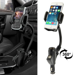 Universal Car Charger Holder With Dual Usb Ports For Iphone 5 & 5c & 5s Iphone 4 & 4s Samsung...
