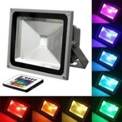 Tdltek 30W Rgb LED Waterpoof Outdoor Security Floodlight 100-240VAC White
