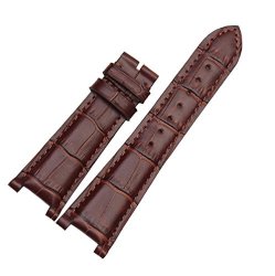25MM Black brown Crocodile Grain Leather Watch Band Strap Fits For Patek Philippe 5711 5712 Brown