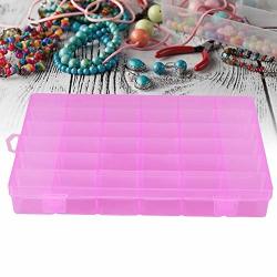 Plastic Storage Organizer 36 Grids Plastic Jewelry Adjustable Box Detachable Travel Jewellery Box Jewellery Organiser Display Storage Case For Beads Rings Earrings Tool Containers Purple