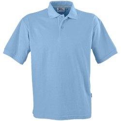Crest Mens Golf Shirt - Light Blue