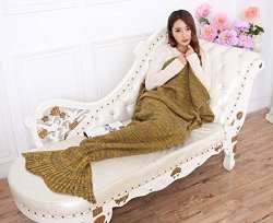 Cr Mermaid Tail Blanket Crochet And Mermaid Blanket For Adult Super Soft All Seasons Sleeping Blankets