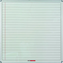 Educational Board Magnetic Whiteboard 1220 1220 - White Lines. Side Panel - Option A