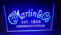 Martin Guitars Acoustic Music Display Personalized Beer Bar Pub Club 3D Signs LED Neon Light Sign Man Cave Blue