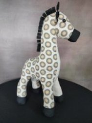 Lily Giraffe Shweshwe Soft Toy Cream