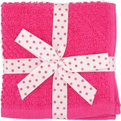 Clicks Face Cloth Set Fuschia White Plum & Cerise 4 Piece