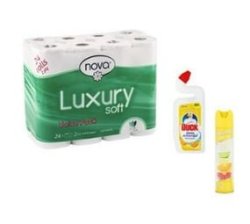- Luxury Soft Toilet Paper 2 Ply -24 Rolls Plus Air Freshener Citrus + Duck Toilet Cleaner Citrus