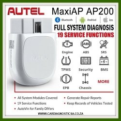 Autel Maxiap AP200 OBD2 Scanner Bluetooth Auto Obdii Diagnostic Scan Tool For Ios & Android Full System Car Check Engine Light Code Reader With Service Functions