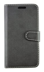 Emartbuy Premium Pu Leather Desktop Stand Wallet Cover Case For Sony Xperia Z5 Compact - Black