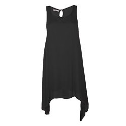 Baci Womens Silk Tank Dress Black Small medium
