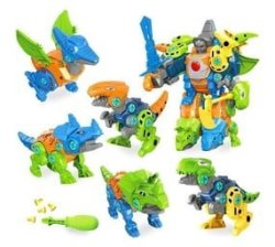 5 In 1 Diy Transforming Dinosaur Toy Set - Construction Building For Kids - Toys For Children