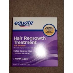 Equate - Hair Regrowth Treatment For Women With Minoxidil 2% 3 Month Supply 3 - 2oz Bottles