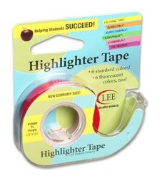 10 Pack Lee Products Company Removable Highlighter Tape