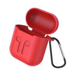 Protective Silicone Cover For Apple Airpods Charging Case Red