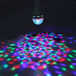 E27 3w Colorful Rotating Rgb Spot Light Bulb For Party Disco Stage Shipping