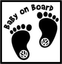 Vw Baby On Board Vinyl Sticker
