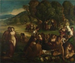 CaylayBrady Oil Painting 'dosso Dossi - A Bacchanal About 1515-20' Printing On Perfect Effect Canvas 10X12 Inch 25X30 Cm The Best Bedroom Decoration And