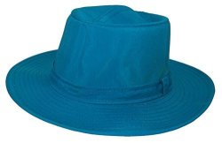 Vintage Retro Rain Proof Sunblocking Fedora Hat - Made In The Usa Teal
