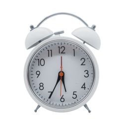 Retro Design Twin Bell Quartz 17CM Alarm Clock - White