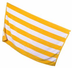 Luna Bianca Cabana Stripe Cotton Super Absorbent Beach Bath Pool Spa Towel 3 Towels Yellow