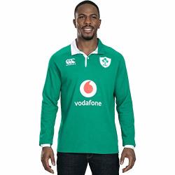 Canterbury Official 19 20 Ireland Rugby Men's Vapodri Home Long Sleeved Classic Jersey Large Bosphorous