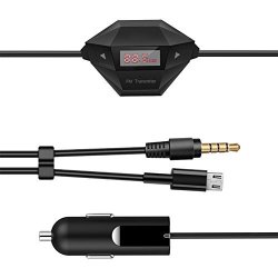 2016 Hot Car Music Player Fm Transmission Car Kit Charger 3.5MM Car Audio Fm Transmitter Built-in Microphone