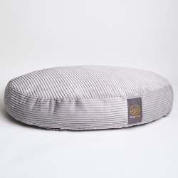 Cord Velour Dog Bed - Light Grey XL