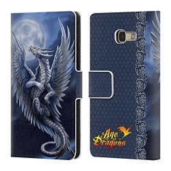 Official Anne Stokes Silver Age Of Dragons Leather Book Wallet Case Cover For Samsung Galaxy A5 2017