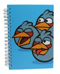 Small Blue Angry Birds Notebook - Angry Birds Spiral Notebook