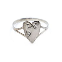 Broadway Jewellers - 925 Sterling Silver Ladies Signet Ring - Heart