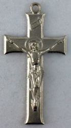 Mission Rosary Nickel Plated Crucifix