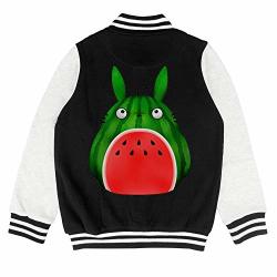 Oneyuan Children Watertotoro Watermelon Cat Kid Baseball Jackets Varsity Bomber Coat For Boys Girls