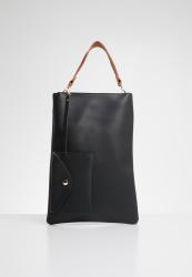 Joy Collectables Shopper Bag With Tag Detail - Black