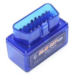 Super MINI ELM327 Bluetooth Obdii V2.1 Car Diagnostic Interface Tool Support Obdii-iso 9141-2 Iso 14230-4 KWP2000 Can ISO-15765-4 Blue