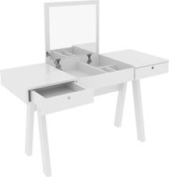 Dressing Table With 2DRAWER & Mirror -white