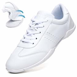DADAWEN Women's Celebration Shoes Training White Cheerleading Shoes White Us Size 6 EU Size 37