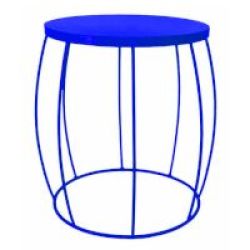 Fundi Homeware Barrel Side Table Blue - Made To Order