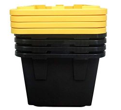 Greenmade 4 Pack Heavy-duty Plastic Storage Boxes With Lids 27 Gallon 4