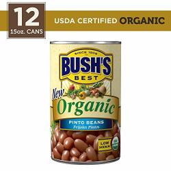 Bush's Best Organic Pinto Beans 15 Ounce Can Pack Of 12 Organic Chick Peas Canned Garbanzo Beans With Protein And Fiber Low Fat Gluten