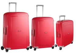 Samsonite S'cure Set Of 3 Spinners Red