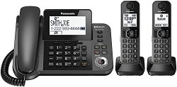 Panasonic KX-TGF382M LINK2CELL Bluetooth Corded Cordless Cordless Phone And Answering Machine With 2 Cordless Handsets Certified Refurbished