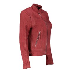 Women's Elba Leather Jacket Snuff Red - - 3XL