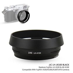 Jjc Black Lens Hood Shade For Fuji Fujifilm Finepix X100F X100 X100S X100T Camera Replaces Fujifilm LH-X100 Lens Hood