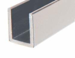 Crl Brushed Nickel Frameless Shower Door Aluminum Deep U-channel For 3 8" Thick Glass - 12 Ft Long