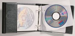 2 Ring Cd & DVD Wallet - Black