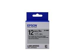 Epson Labelworks Standard Lk Replaces Lc Tape Cartridge 1 2" Black On Metallic Silver LK-4SBM - For Use With Labelworks LW-300 LW-400 LW-600P And LW-700