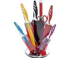 Berlinger Haus Royalty Line 8 Piece Non-stick Coating Knife Set With Stand - RL-COL8