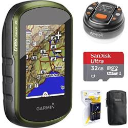 Garmin Etrex Touch 35 Color Gps glonass W 3-AXIS Compass 010-01325-10 + 32GB Memory Card + LED Brite-nite Dome Lantern Flashlight + Carrying Case +