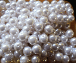 Acrylic Ivory Pearls 6MM - Pack Of 50.